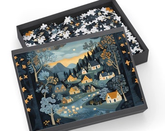 ウィンタービレッジ ジグソーパズル - 500/1000ピース 北欧