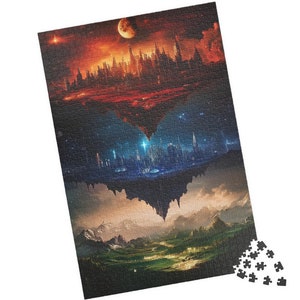 Maasverse Puzzle of Velaris Terrasen and Lunathion ACOTAR Puzzle Throne of Glass Gift Crescent City SJM Merch Bookish Gift Idea Booktok