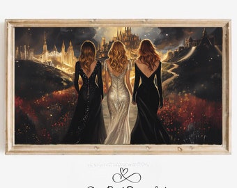 Maasverse FMC Aelin Feyre Bryce ACOTAR Crescent City of Starlight Throne of Glass Velaris Wall Art Print gift for her book lover friend mom