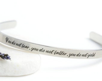 ACOTAR Velaris Bracelet: Engraved Stainless Steel Cuff, Sarah Maas Jewelry