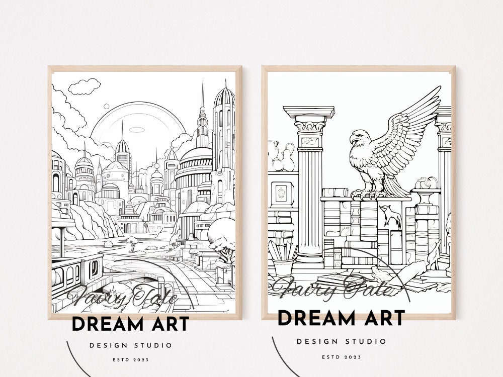 12 Page Crescentcity Coloringbook Velaris Coloring Book Sjmmerch ...