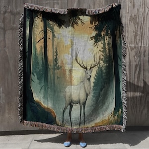 Cozy Reading Woven Blanket – Fantasy Book Lover Gift Tapestry for Readers