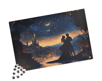 Regalo de puzle de Feyre y Rhysand en Velaris / Arte de la Corte Nocturna de ACOTAR / Merchandising literario de Feyre y Rhysand