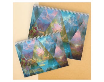 Fantasielandschapskalender Scenes of Terrasen 2026 | Glazen troon natuurkunst muurdecoratie | Gezellig cadeau voor kunst- en ACOTAR-boekenliefhebbers