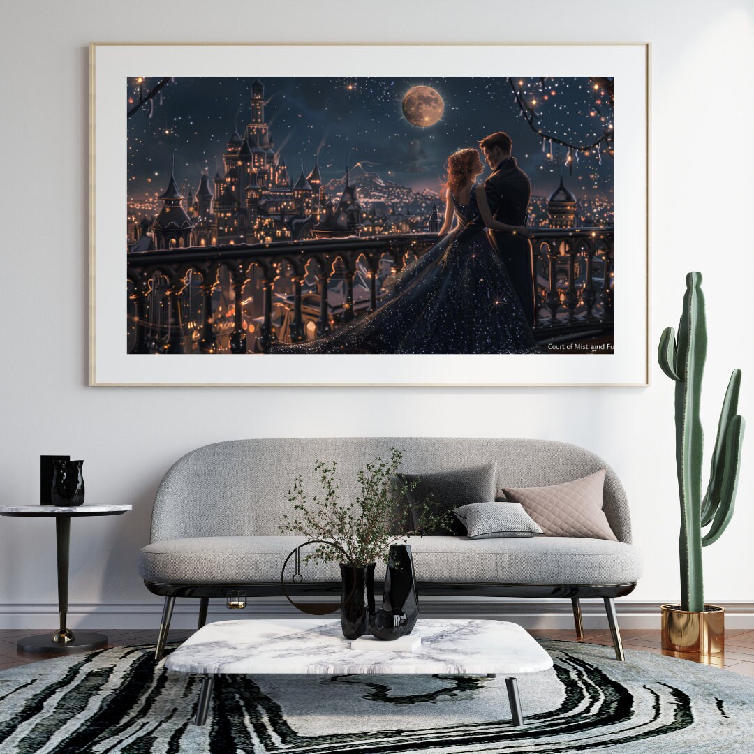 Feyre & Rhysand Velaris Frame TV Art: ACOTAR Night Court (digital ...