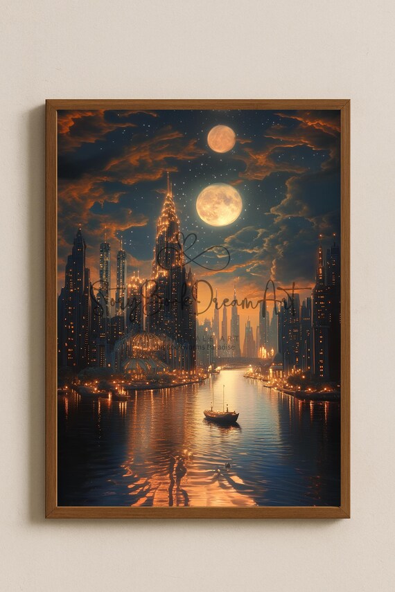 Lunathion Crescent City Wall Art Print | Sarah Maas Poster