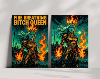 Aelin Fireheart Art Print: Throne of Glass, SJM Booktok (Digital Download)