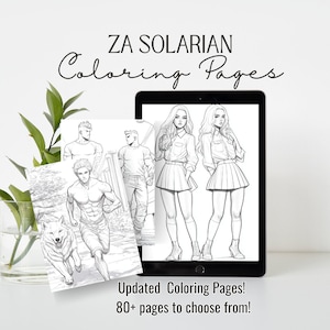 Zodiac Academy Adult Fantasy Art Solaria Printable Coloring pages Sarah maas merch romantasy coloringsheets booklover gift girls bookclub