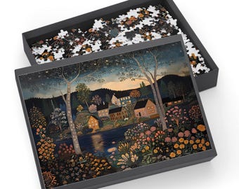 ウィンタービレッジ ジグソーパズル - 500/1000ピース 北欧