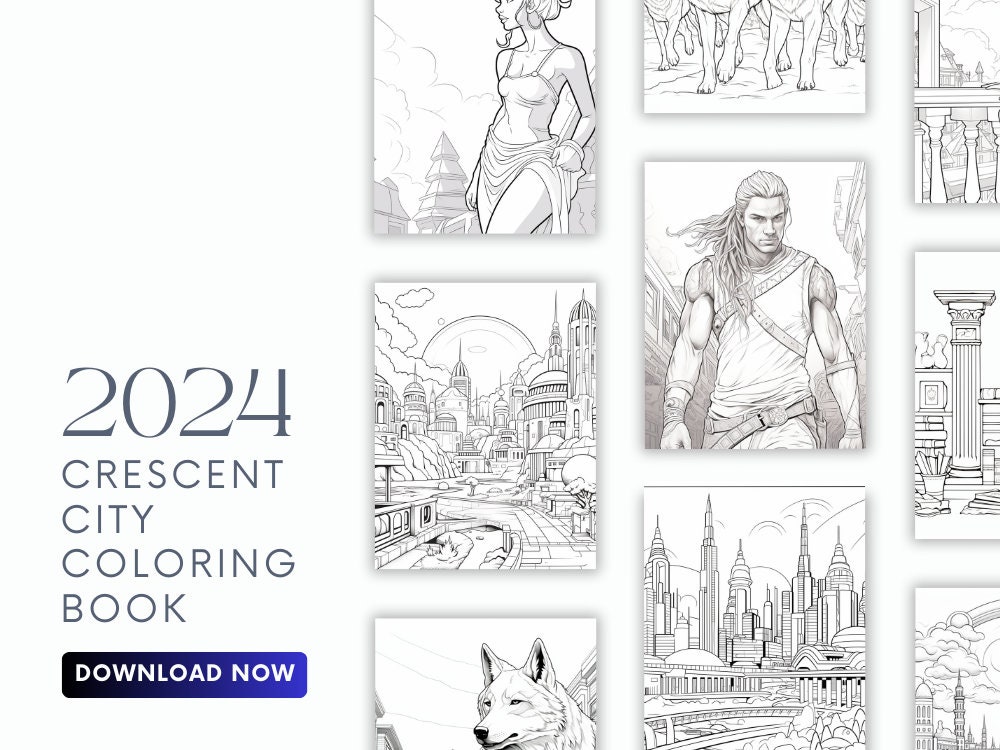 12 Page Crescentcity Coloringbook Velaris Coloring Book Sjmmerch ...