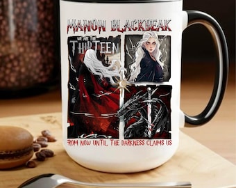 Throne of Glass Gifts, Manon Blackbeak & The Thirteen merch - Romantasy Gift Mug