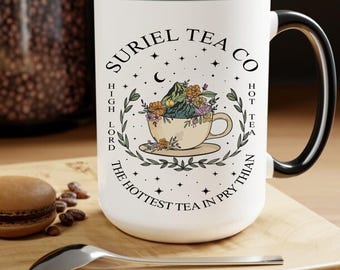 Suriel Tea Co Tasse: Bücherwurm ACOTAR Velaris Night Court Kaffeetasse