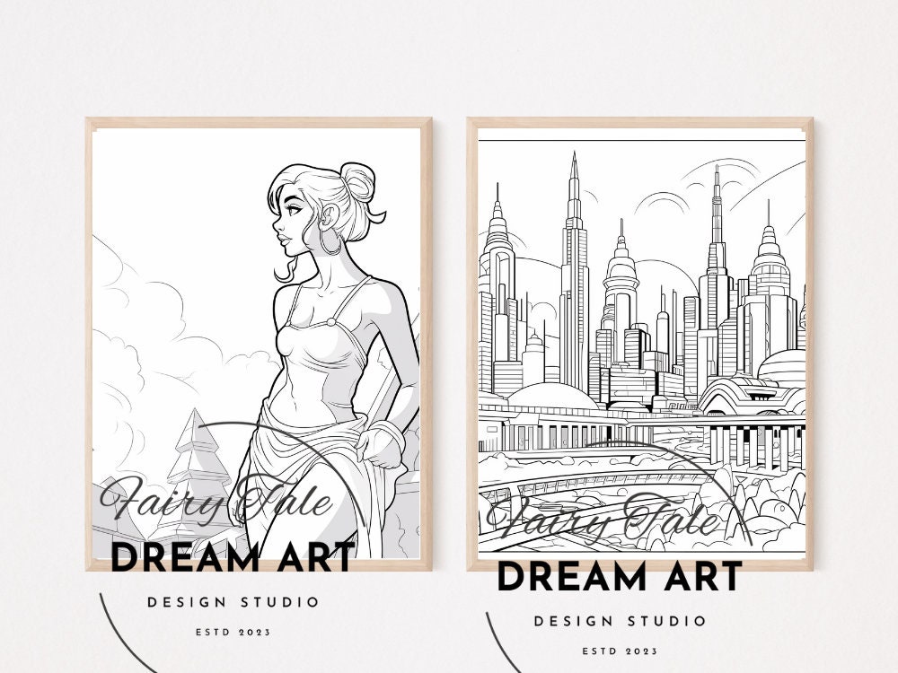 12 Page Crescentcity Coloringbook Velaris Coloring Book Sjmmerch ...