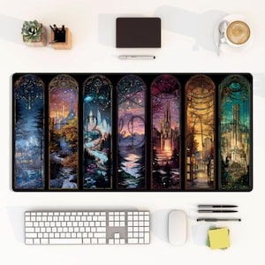 Throne of Glass World Landscapes Desk Mat - Fantasy Bookish Mousepad, Gifts for Sarah J Maas Fans