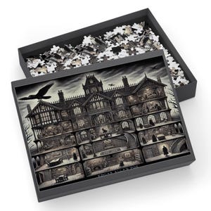 Edgar Allan Poe Gothic Mansion Jigsaw Puzzle: Macabre Fantasy, 1000-Piece