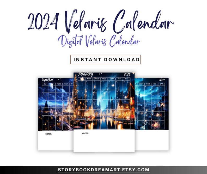 ACOTAR 2024 Calendar A Court of Thorns and Roses Booktok Art Print