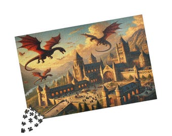 Fourth Wing Jigsaw Puzzle: Basgiath War College Dragon Rider Gift (1014-Piece)