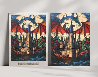 Fourth Wing Dragon Rider Poster: Basgiath War College Art (Digital Download)