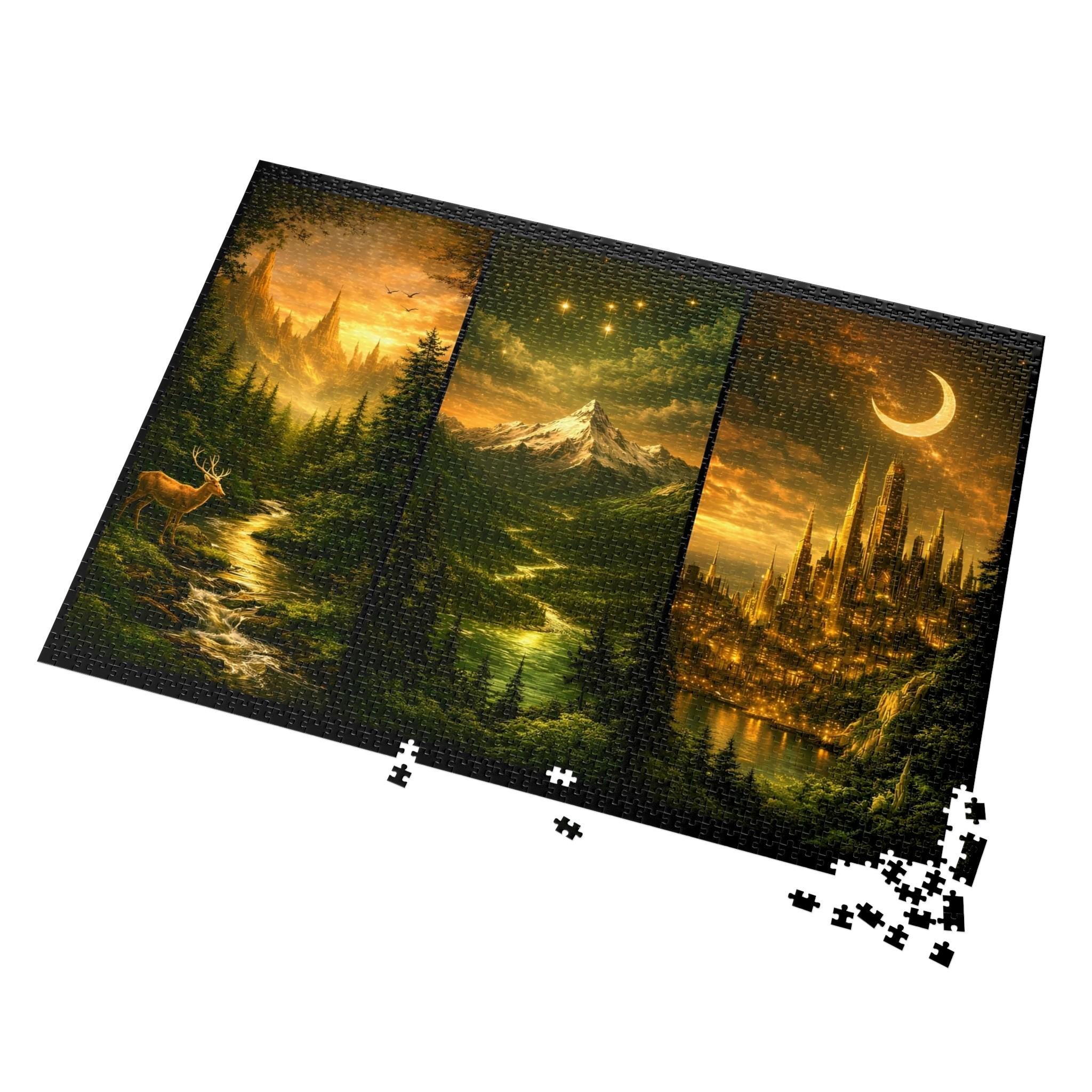 Fantasy Landscape Jigsaw Puzzle for Adults, Magical World Art
