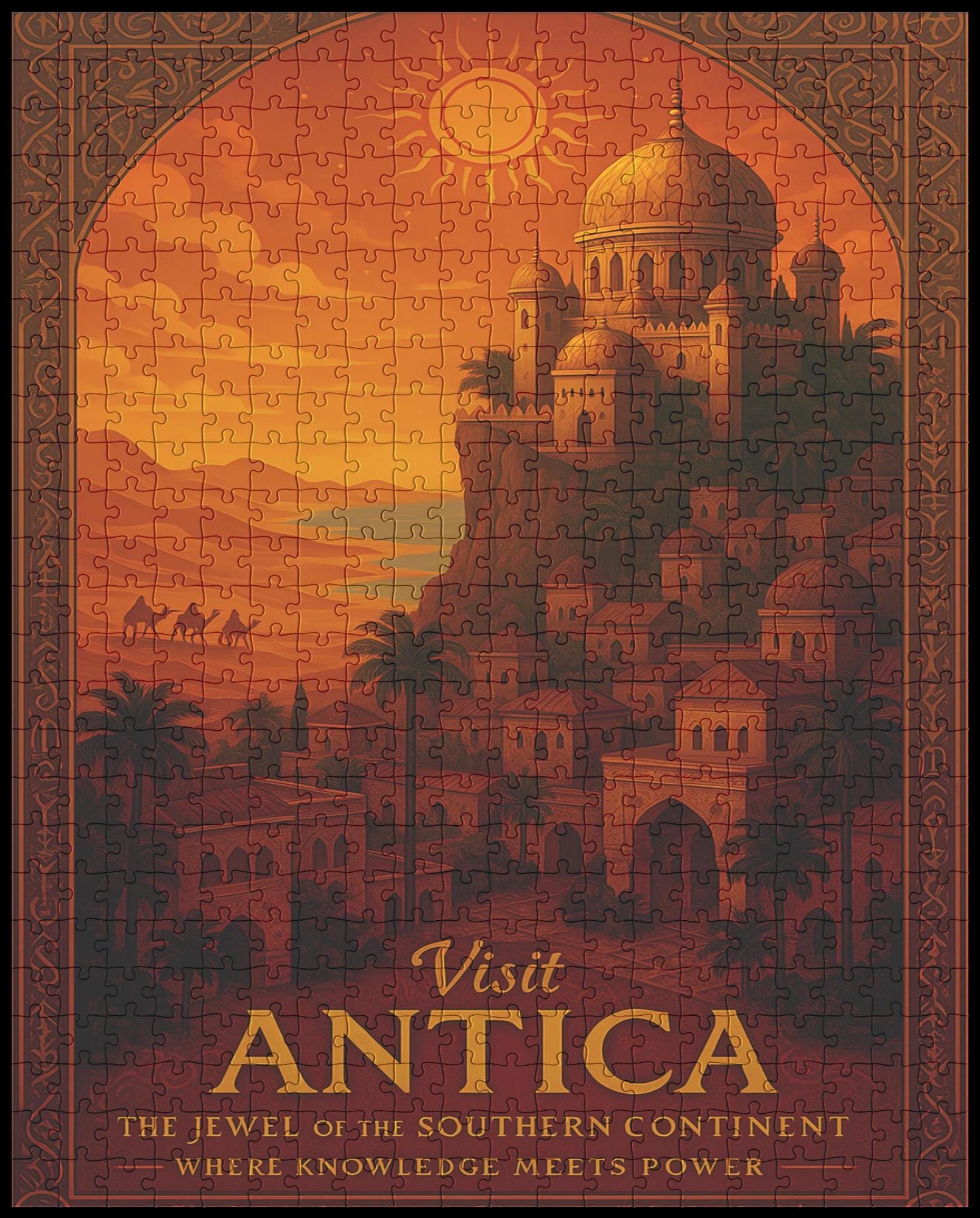 Tower of Dawn Jigsaw Puzzle: Antica, Throne of Glass Fantasy Art