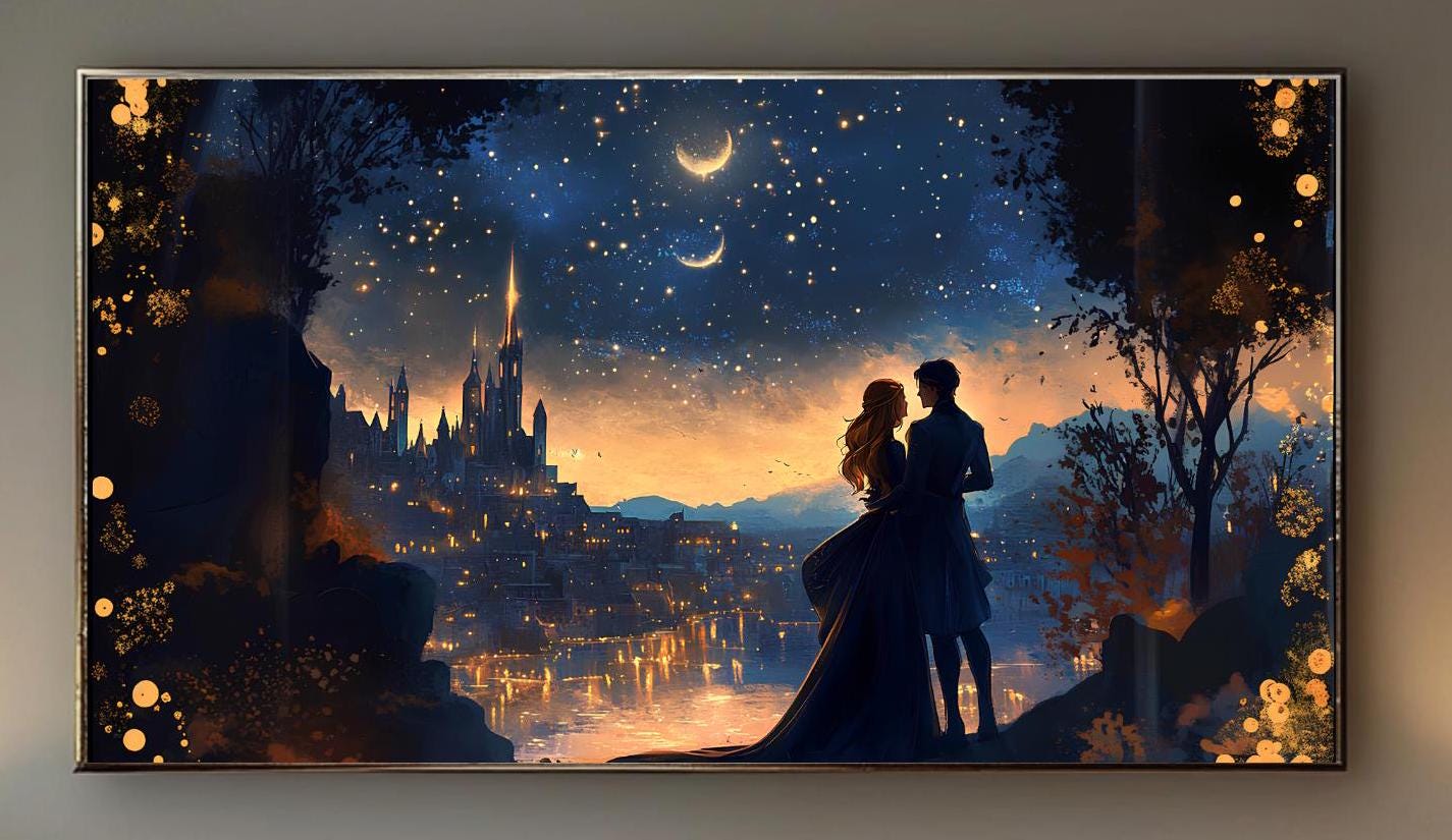 Feyre & Rhysand Velaris Frame TV Art: ACOTAR Night Court (digital ...