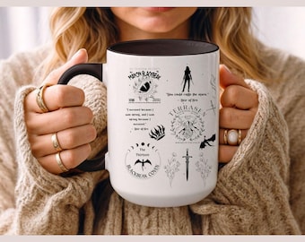 Taza Aelin Galathynius de 11 y 15 oz del Caos / Regalo del Trono de Cristal para ella / Taza de café acogedora para leer en Book Nook