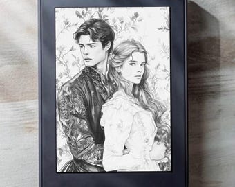ACOTAR Velaris Kindle Paperwhite Cover: Elain and Azriel (Digital Download)