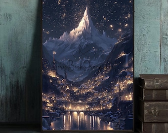 Acotar Velaris Ramiel Poster Print, Fantasy Picture download, Bookish Merch, City of Starlight