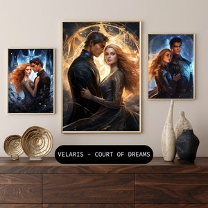 Elain Azriel Feyre Rhysand Nesta Cassian Velaris City of Starlight ACOTAR Art The Night Court Acotar Print  Digital download fan art gift