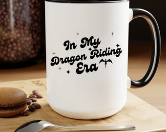 Dragon Riding Era Mug: Bookish Fantasy Gift, Fourth Wing Inspired