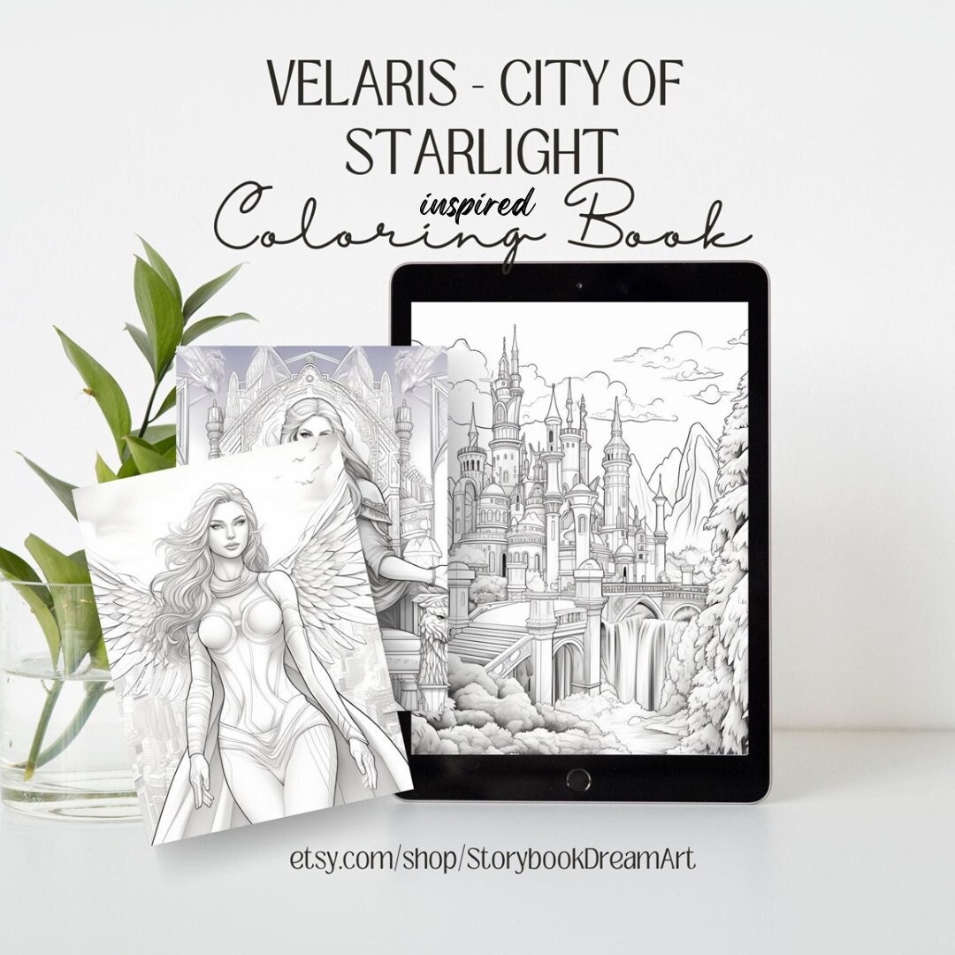 ACOTAR Coloringbook Velaris Coloring Book Sjmmerch, ACOTAR Coloring ...