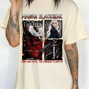 Manon Blackbeak Throne of Glass T-shirt Sarah J. Maas SJM Merch Fantasy Book Tee Bookstagram BookTok Bookish cadeau voor moeder vriend zus