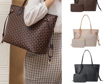 Elegant Bag, Business Woman Bag, Shoulder Purses Ladies Handbags with Zipper, Plaid Luxury Crossbody Shopper Fashion