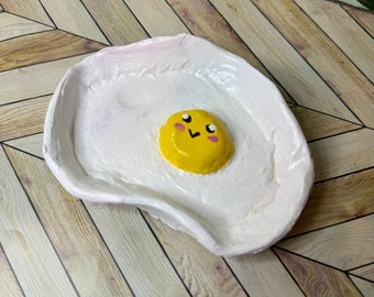 Egg Clay Trinket Dish/ Ashtray