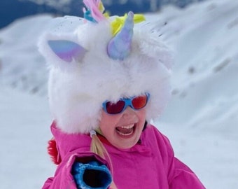 Luxury SnowUnicorn helmet cover. Feel the magic with the sensational SnowUnicorn