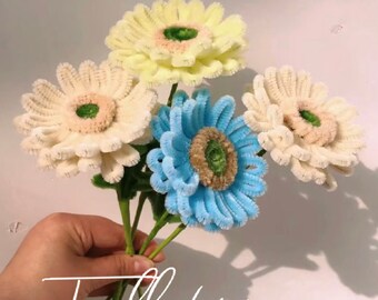 Fleurs faites main/ fleur simple/ artisanat cure-pipe/ fleur artificielle/ décoration de maison