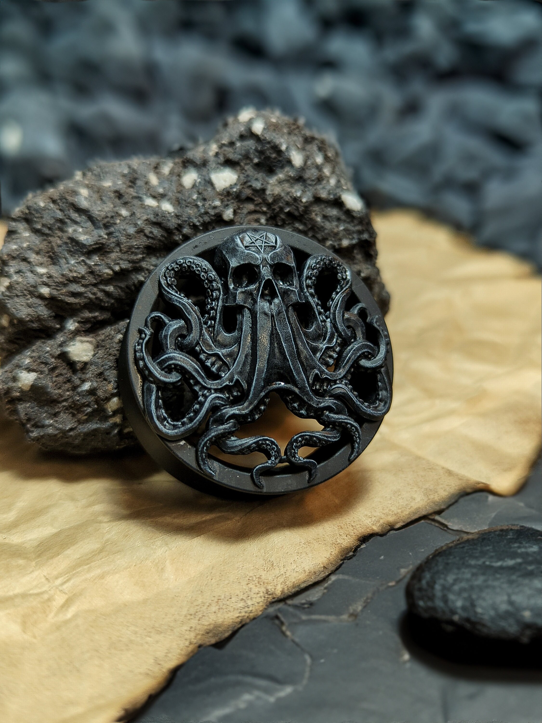Satanic Octopus Ear Tunnels Unique Lightweight Double Flared Ear