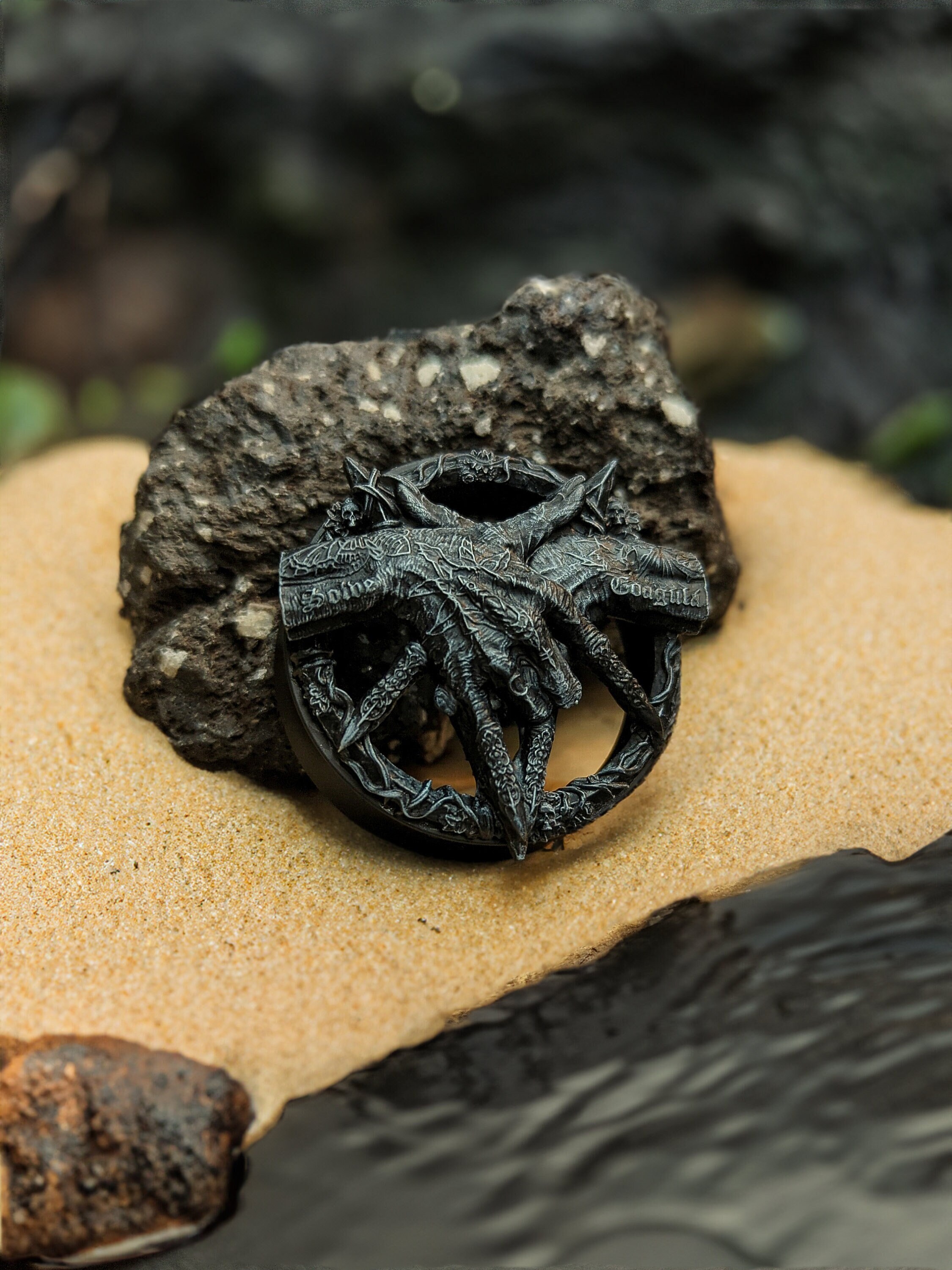 Hands of Baphomet Ear Tunnels Unique Lightweight Double Flared
