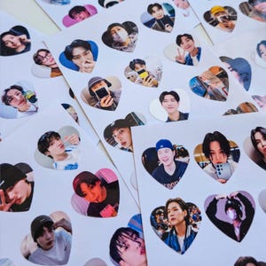 OT7 Heart Kpop Stickers: Army Fan Made Vinyl Decals 画像 10