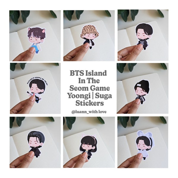 BTS Island dans le jeu Seom Yoongi | Stickers sucre