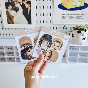 Pack d'autocollants J-hope | Hobi, Hoseok espèrent dans la rue | Pack d'autocollants hologrammes en vinyle
