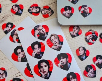 OT7 Freebies, Hearts Sicker Pack, Kpop Fanmade Vinyl Decals