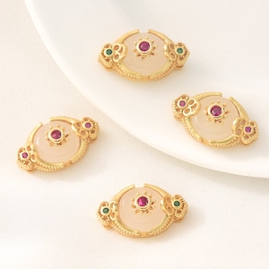 6PCS 20*12mm 14K Gold Filled Color Retaining Bracelet Buckle Connector For Connecting Necklaces Bracelet Material DIY Handmade Accessories