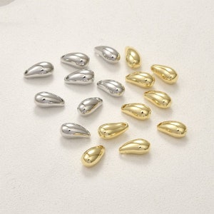 8PCS Water Droplet Pendant, Crescent Pendant, DIY Handmade Chain Necklace Ear Jewelry Tassel Accessory 14K Clad Gold Materials