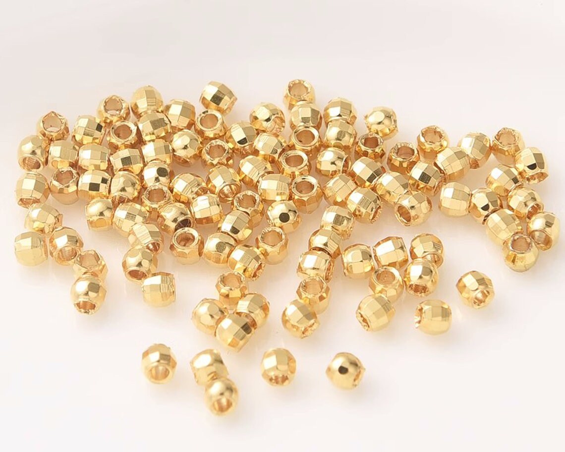 Positioning Bead 100PCS 14K Gold Filled 2mm/3mm/4mm Positioning Beads, Laser Beads, DIY ...