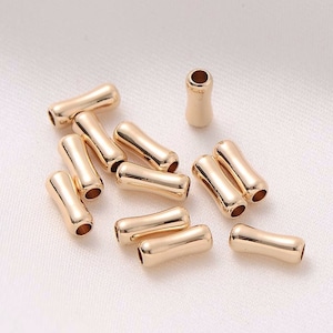 50 Stück 14K Gold Filled Positionierung Tube, Positionierung Eimer Perle, Positionierung Slide Tube, Armband Perlen Separation Zubehör DIY Handbuch