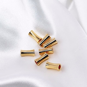 20 piezas tubo de posicionamiento relleno de oro de 14 quilates, tubo deslizante de posicionamiento, tubo de separación de cuentas, tubo hueco, accesorios de Material de joyería hechos a mano DIY