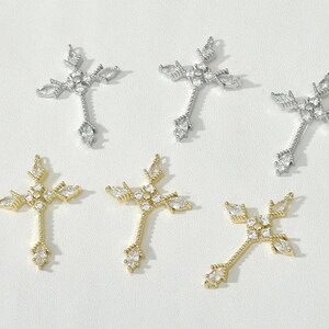 4PCS 33*23mm 14K Clad Gold Paved Zircon Pendant, Christian Holy Pendant, Holy Talisman Charm DIY Handmade Jewelry Materials