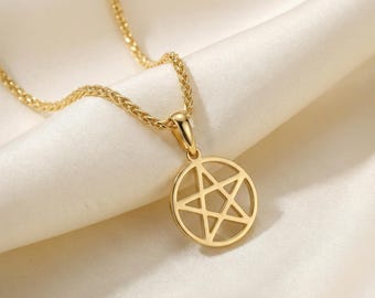 Wiccan Pagan Jewelry, Witch Necklace, Pentacle Pendant, Spiritual Jewelry, Wicca Necklace, Witchcraft Gift, Birthday & Sabbat Gift