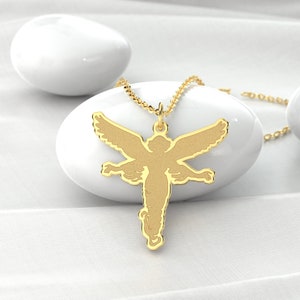 14k Gold Angel Charm Jewelry - Elegant Protection and Guidance Symbol - Heavenly Gift Idea